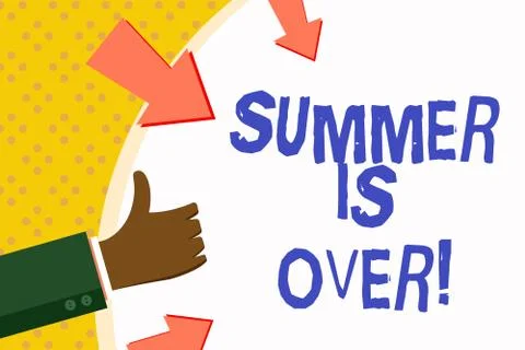 Word writing text Summer Is Over. Business concept for End of break good Ilustração Stock