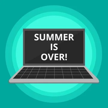 Word writing text Summer Is Over. Business concept for End of break good Ilustração Stock