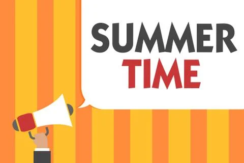 Word writing text Summer Time. Business concept for Longer daylight Tropical Stock-Illustration