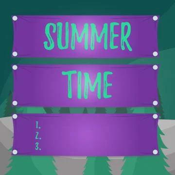 Word writing text Summer Time. Business concept for warmest season of the year イラスト素材