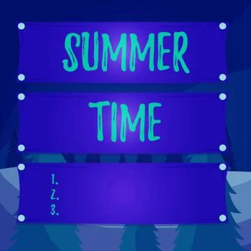 Word writing text Summer Time. Business concept for warmest season of the year 스톡 일러스트