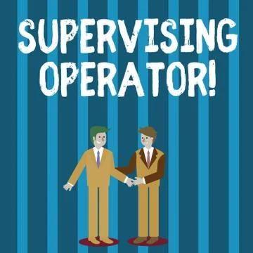 Word writing text Supervising Operator. Business concept for monitoring and Stock Illustration