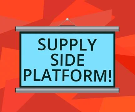Word writing text Supply Side Platform. Business concept for Software that puts Illustrazione stock