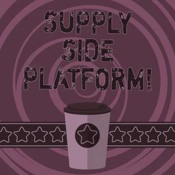 Word writing text Supply Side Platform. Business concept for Software that puts Illustrazione stock