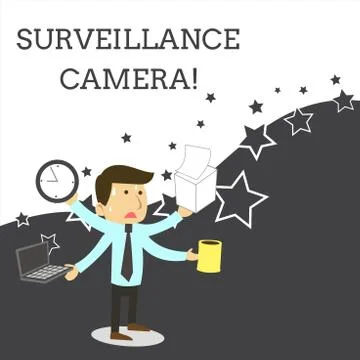 Word writing text Surveillance Camera. Business concept for Closed Circuit 스톡 일러스트