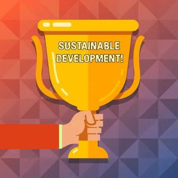 Word writing text Sustainable Development. Business concept for developing wi Stock Illustration