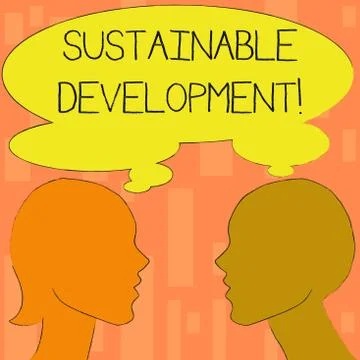 Word writing text Sustainable Development. Business concept for developing wi Stock Illustration