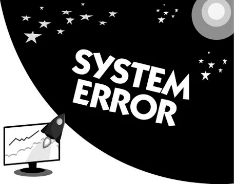 Word writing text System Error. Business concept for Technological failure Stock-Illustration