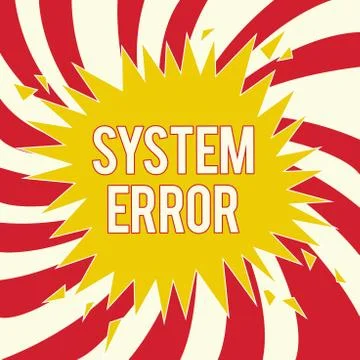Word writing text System Error. Business concept for Technological failure Stock Illustration