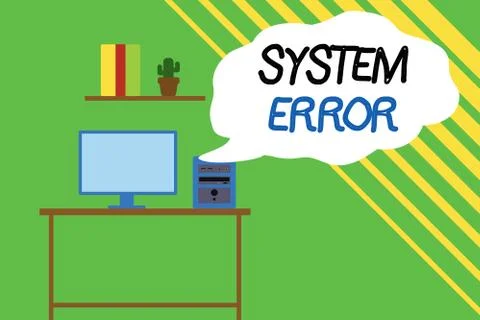 Word writing text System Error. Business concept for instruction that is not Stock-Illustration