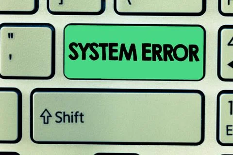 Word writing text System Error. Business concept for Technological failure Foto stock