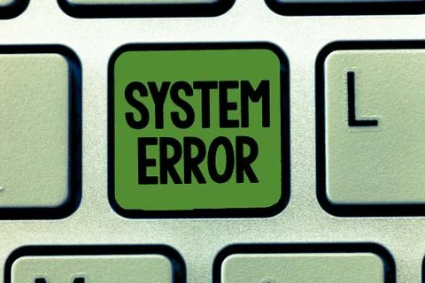 Word writing text System Error. Business concept for Technological failure 库存照片