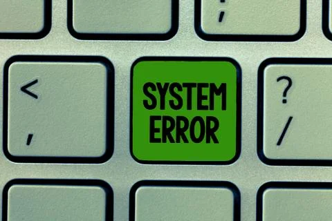Word writing text System Error. Business concept for Technological failure 库存照片