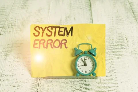 Word writing text System Error. Business concept for instruction that is not Foto stock