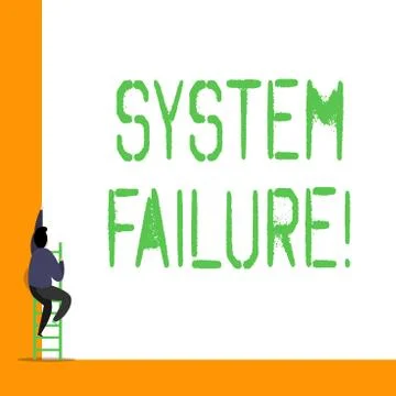 Word writing text System Failure. Business concept for Occur because of a Stock Illustration