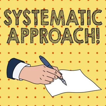 Word writing text Systematic Approach. Business concept for A process used to Illustrazione stock