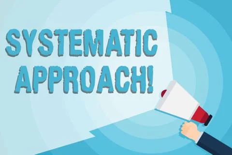 Word writing text Systematic Approach. Business concept for A process used to Illustrazione stock
