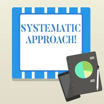 Word writing text Systematic Approach. Business concept for A process used to Illustrazione stock