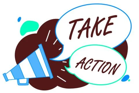 Word writing text Take Action. Business concept for advices someone to do 스톡 일러스트