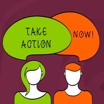 Word writing text Take Action Now. Business concept for Urgent Move Start Stock Illustration