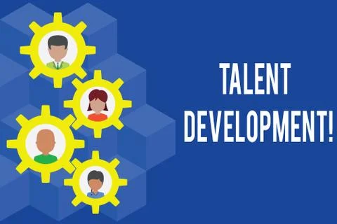 Word writing text Talent Development. Business concept for Building Skills Ilustración de archivo