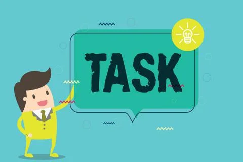 Word writing text Task. Business concept for A piece of work to be done and u 스톡 일러스트