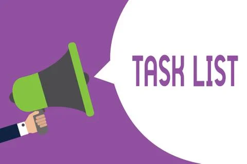 Word writing text Task List. Business concept for Planification reminder group 库存插图