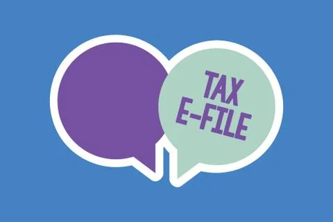 Word writing text Tax E File. Business concept for System submitting tax Stock Illustration