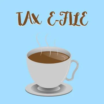 Word writing text Tax E File. Business concept for System submitting tax Stock Illustration