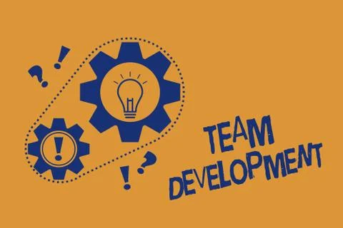 Word writing text Team Development. Business concept for learn why and how sm Illustrazione stock