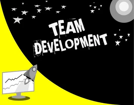 Word writing text Team Development. Business concept for learn why and how small Illustrazione stock