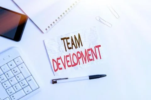 Word writing text Team Development. Business concept for learn why and how small Foto stock