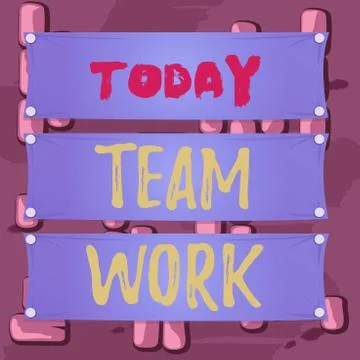 Word writing text Team Work. Business concept for Combined action of a group Stock Illustration