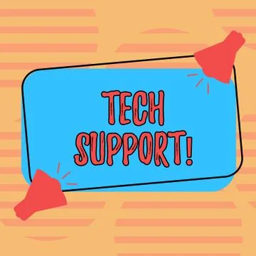 Word writing text Tech Support. Business concept for Help given by technician Stock Illustration