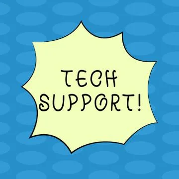 Word writing text Tech Support. Business concept for Help given by technician Illustrazione stock