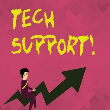 Word writing text Tech Support. Business concept for service by hardware or s Illustrazione stock