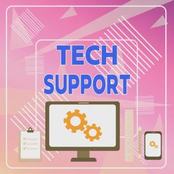 Word writing text Tech Support. Business concept for Assisting individuals who Stock Illustration