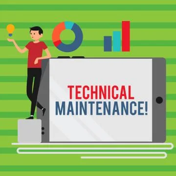 Word writing text Technical Maintenance. Business concept for Functional checks Stock Illustration