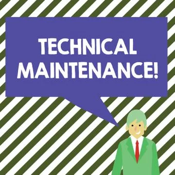 Word writing text Technical Maintenance. Business concept for Functional checks Stock Illustration