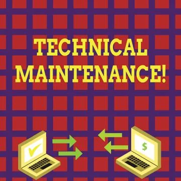 Word writing text Technical Maintenance. Business concept for Functional checks Stock Illustration