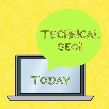 Word writing text Technical Seo. Business concept for Optimization of website Stock-Illustration