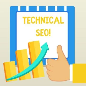 Word writing text Technical Seo. Business concept for Optimization of website Stock-Illustration