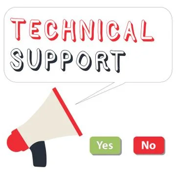 Word writing text Technical Support. Business concept for Repair and advice Stockillustratie