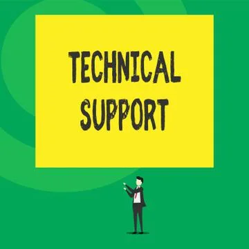 Word writing text Technical Support. Business concept for Repair and advice Illustrazione stock