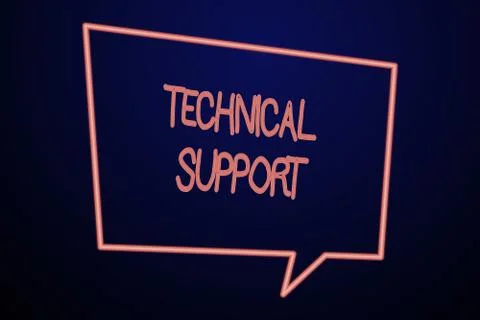 Word writing text Technical Support. Business concept for Repair and advice Illustrazione stock