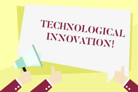 Word writing text Technological Innovation. Business concept for New Invention Stock Illustration