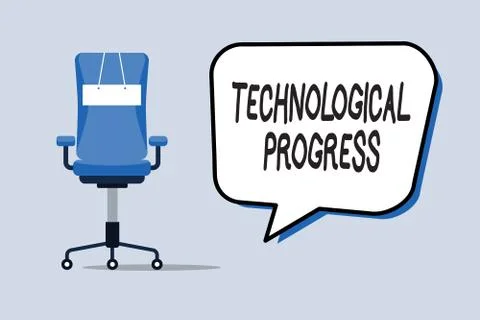 Word writing text Technological Progress. Business concept for overall Proces Illustrazione stock