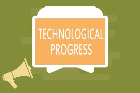 Word writing text Technological Progress. Business concept for overall Proces Ilustración de archivo