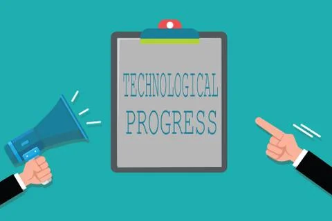 Word writing text Technological Progress. Business concept for overall Process Ilustración de archivo