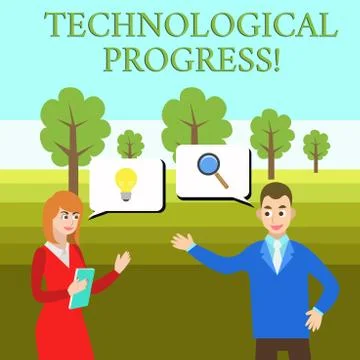 Word writing text Technological Progress. Business concept for overall Process Stock Illustration